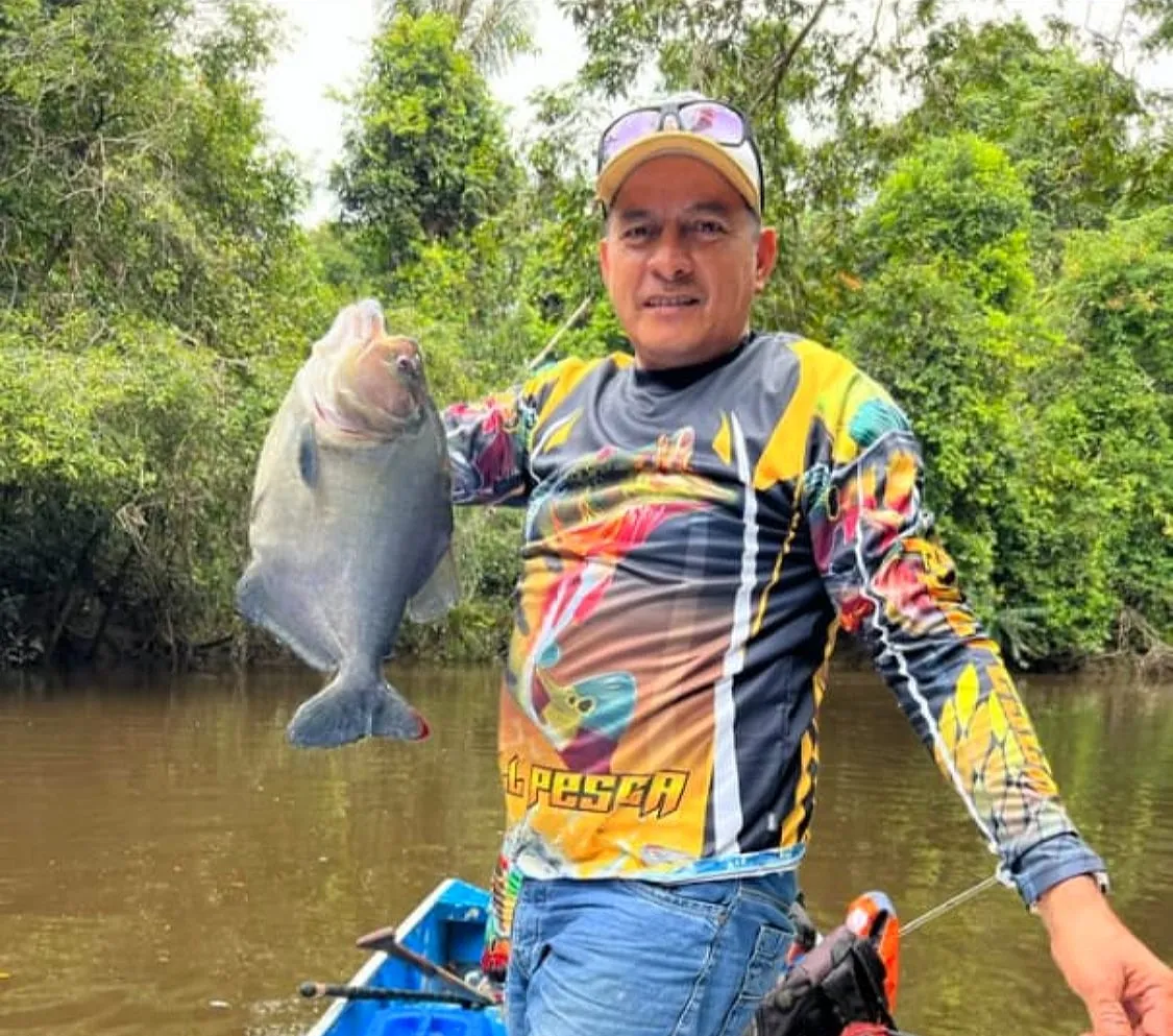 Sport fishing on the Amazon River near Iquitos