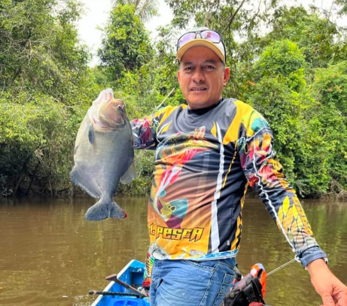 Sport fishing on the Amazon River near Iquitos