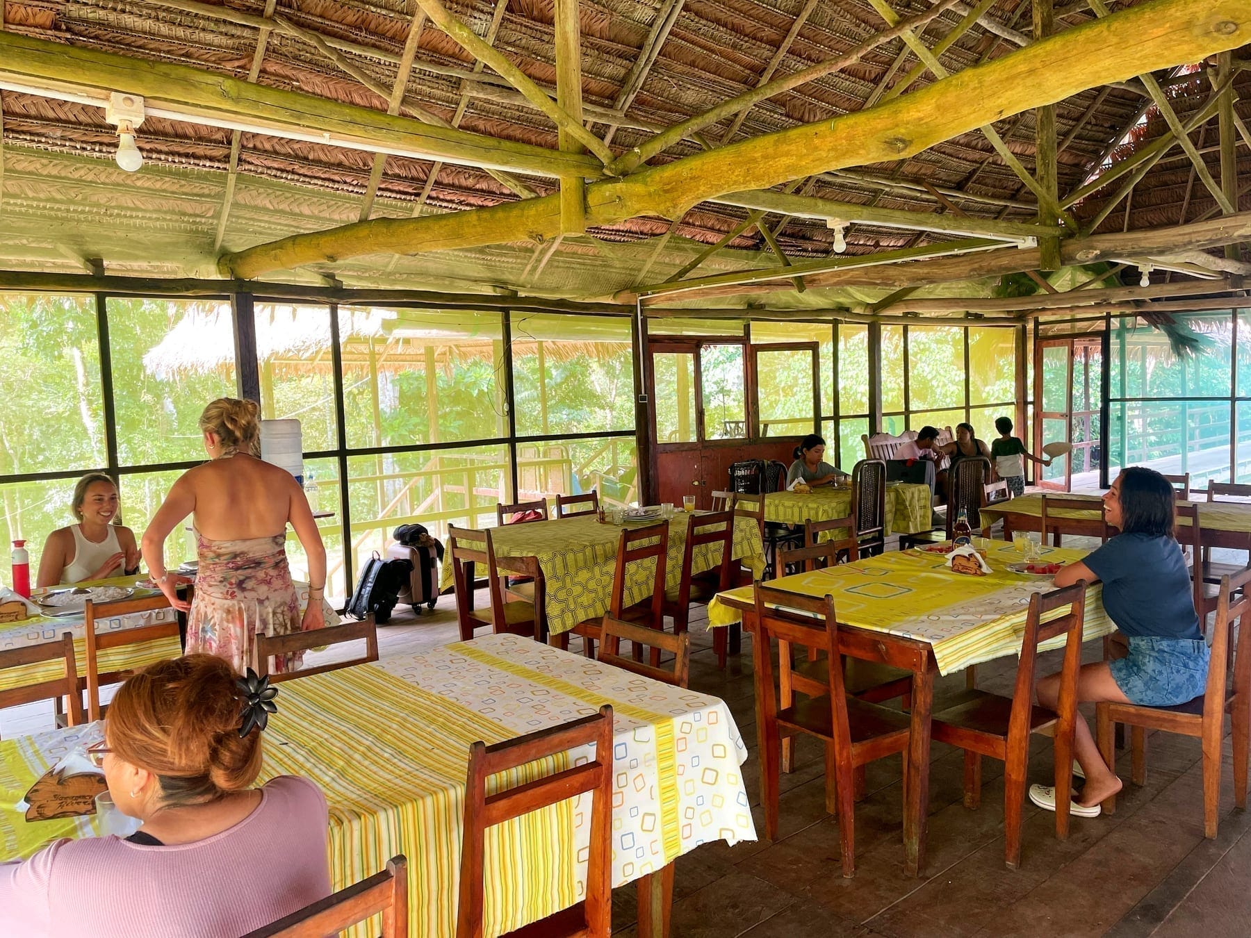 Open-air dining room at Brisa Tropical Eco-Lodge