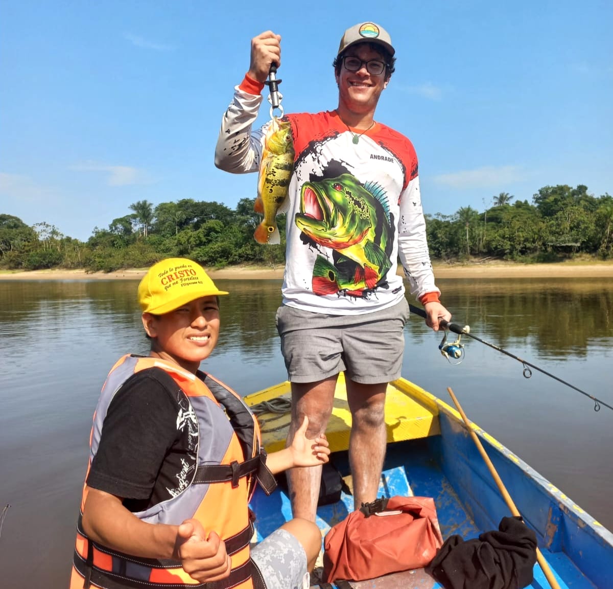 Peacock bass caught on the Nanay River
